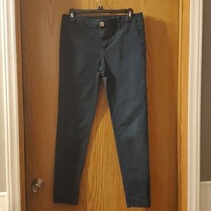 Blue Epic Suede Feel Teal Straight Leg Jeans; Size 6